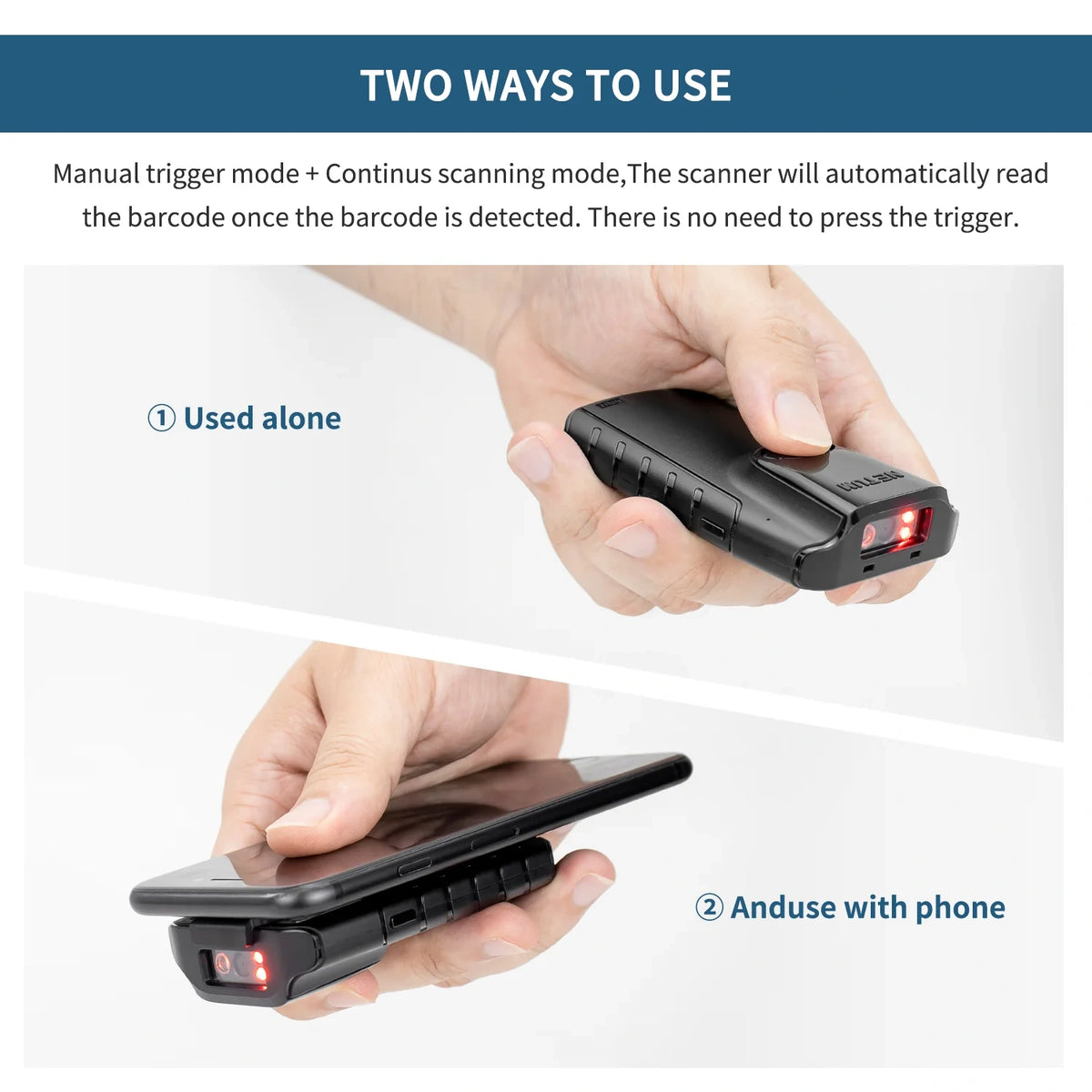 NETUM BLUETOOTH PORTABLE 2D SCANNER FOR SMARTPHONE/TABLET