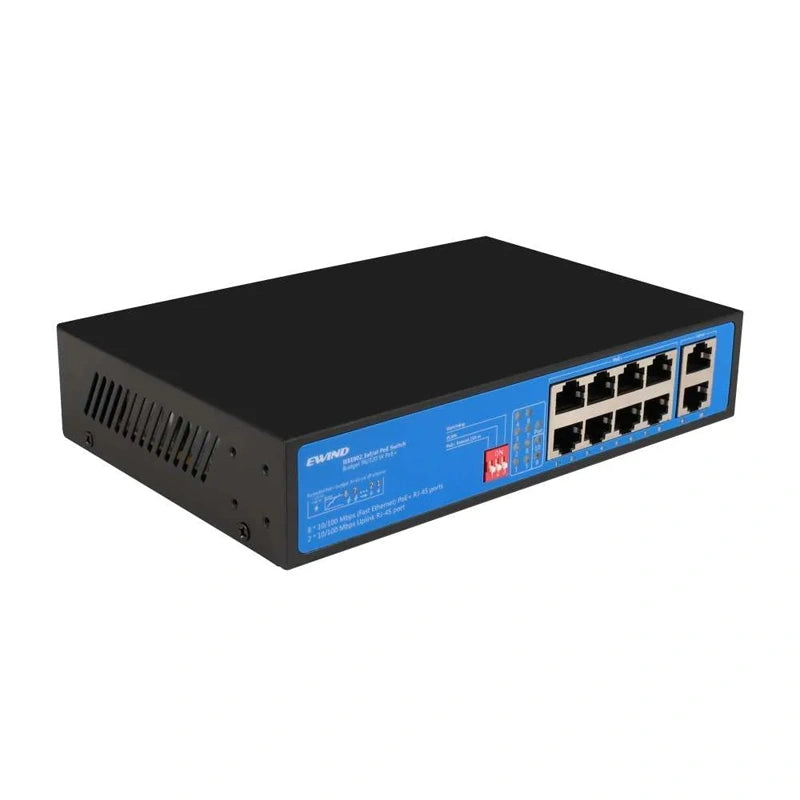 Ethernet Switch Ewind EW-S1910CG-AP 8x10/100Mbps + 2x100Mbps RJ45 PoE IP30