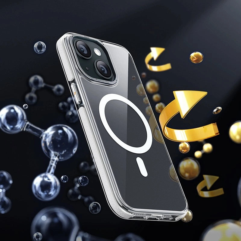 Θήκη Hoco Magnetic Premium Series Anti-Drop Magnetic Mag-charge για Apple iPhone 15 Διάφανη Γκρι