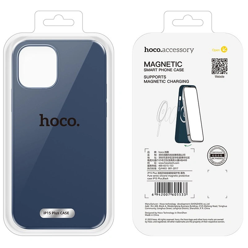 Θήκη Hoco Magnetic Series Liquid Silicone με MagSafe για Apple iPhone 15 Plus Μπλε