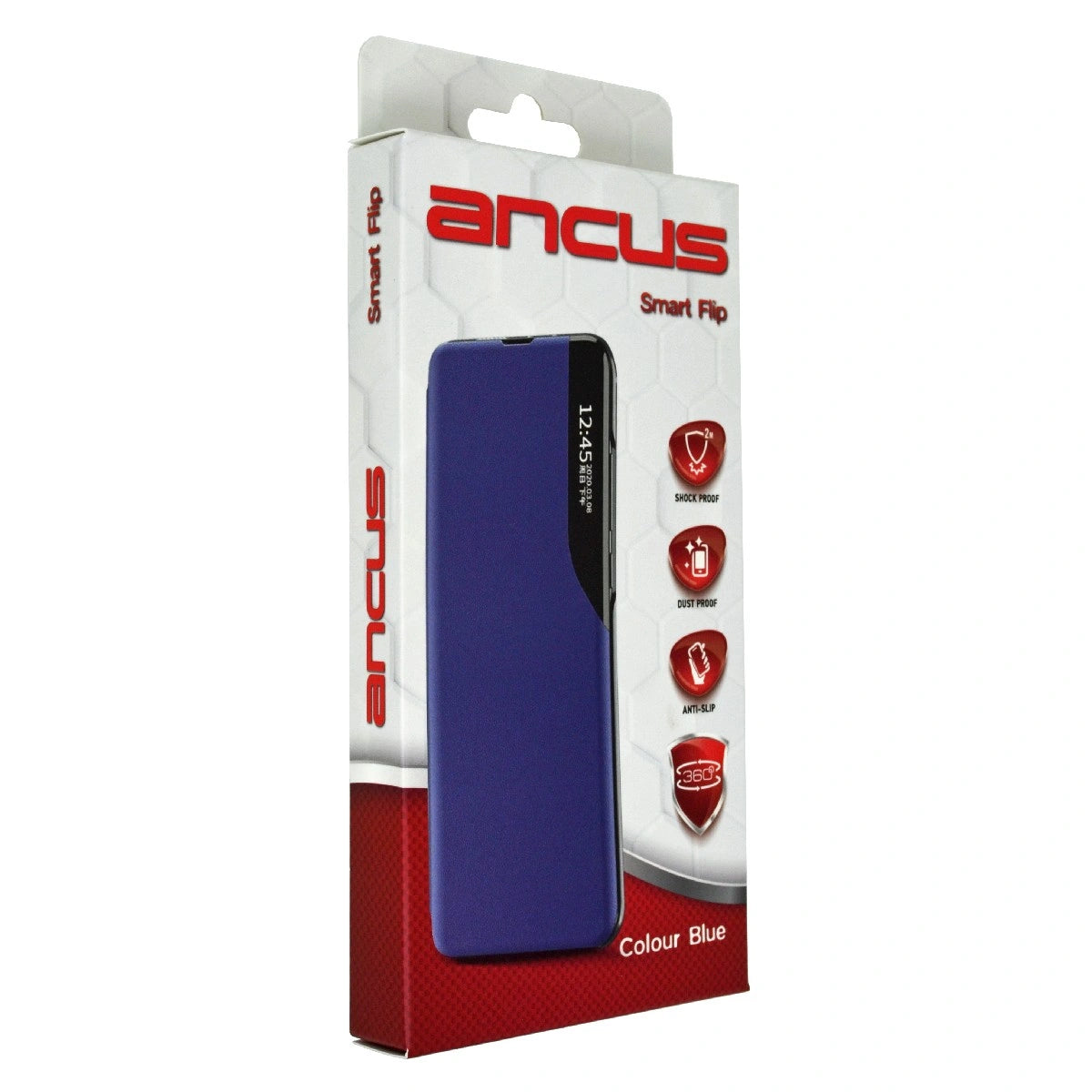 Θήκη Book Ancus Smart Flip για Samsung SM-S921B Galaxy S24 5G Μπλε