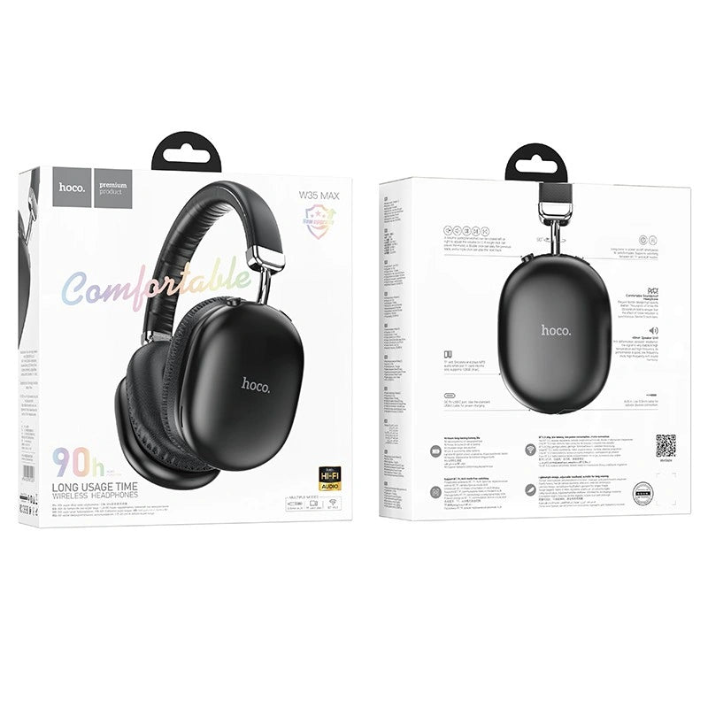 Wireless Ακουστικά Stereo Hoco W35 Max Joy V5.3 800mAh με υποδοχή Micro SD και AUX Μαύρα