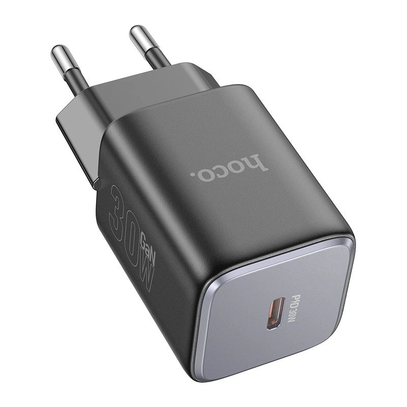 Φορτιστής Ταξιδίου Hoco N43 Vista με USB-C PD30W GaN Tech Small Size Μαύρος