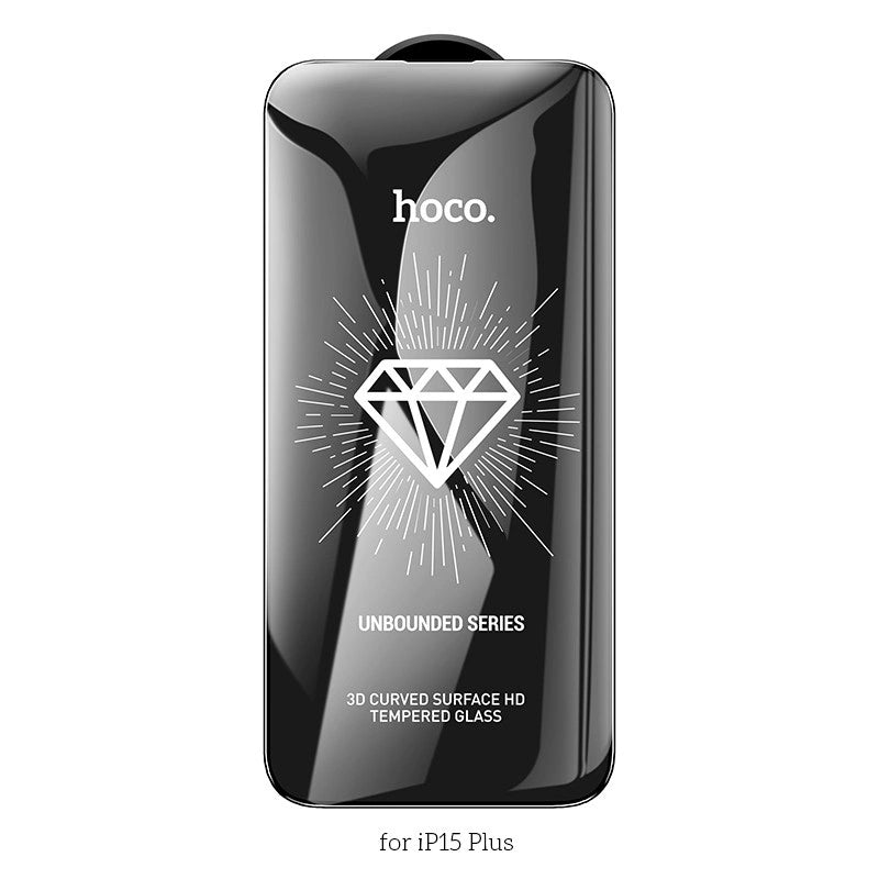 Tempered Glass Hoco Premium Series A37 120CC Large Arc Edges Dustproof 0.4mm 3D Anti-Static για Apple iPhone 16 Plus 15 Plus