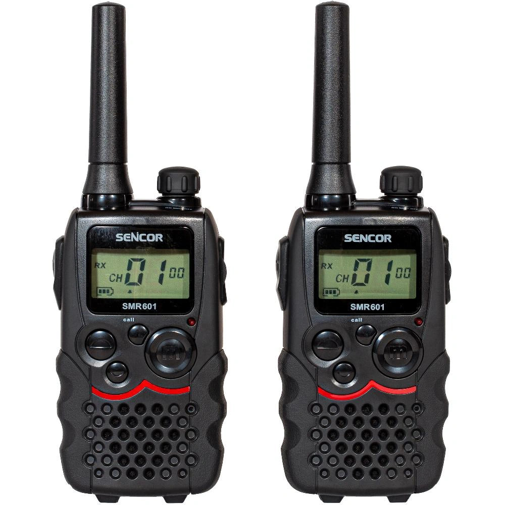 Walkie Talkie Sencor SMR 601 TWIN με 16 Κανάλια και Εμβέλεια έως 8 km. Περιλαμβάνει 8xAAA Μπαταρίες και Σταθμό Φόρτισης