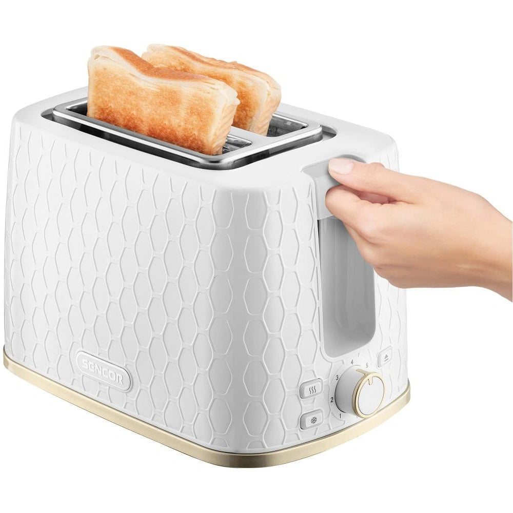 Φρυγανιέρα Sencor STS 7200WH 2 Θέσεων 930W 3D Pattern Design Λευκή