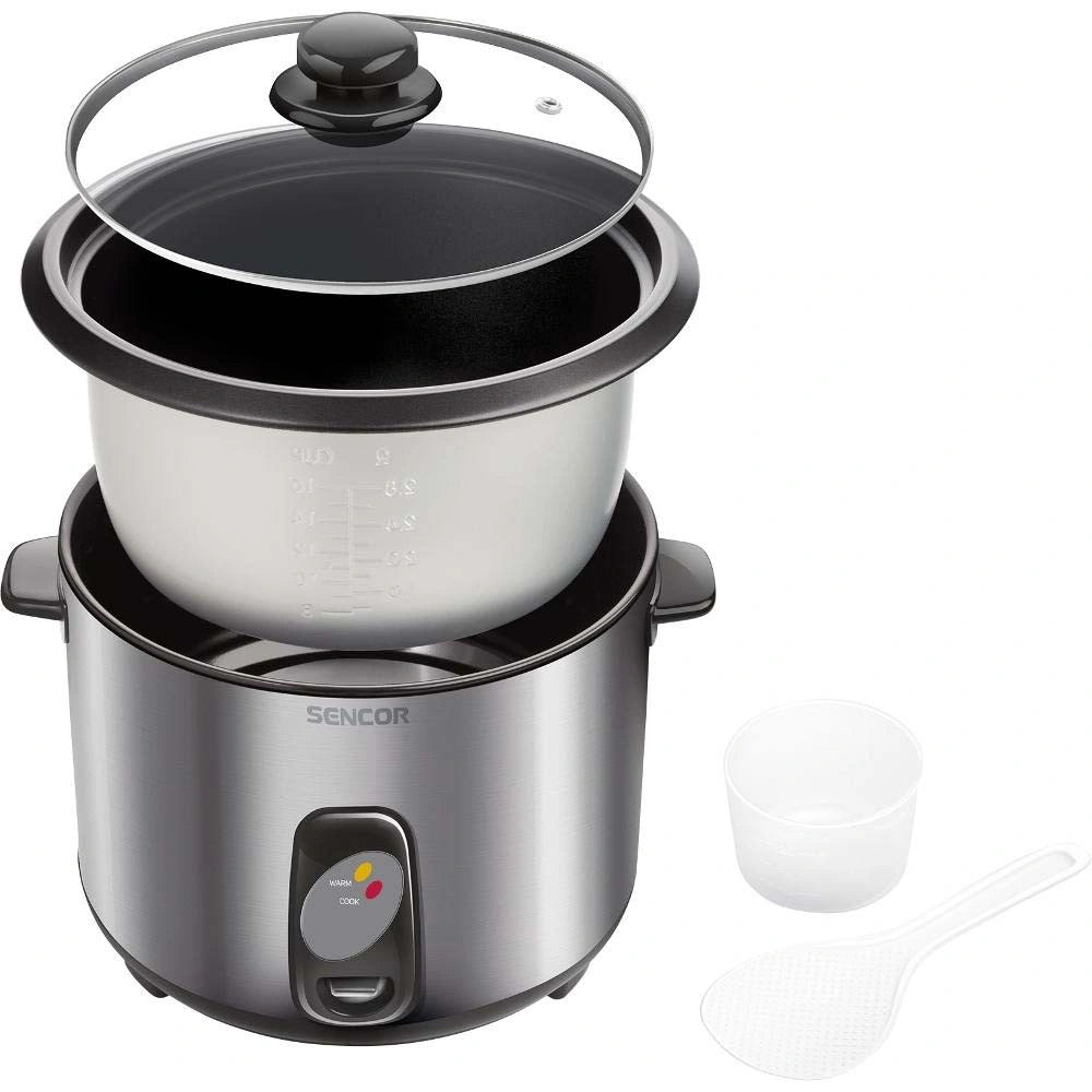 Ατμομάγειρας Ρυζιού Rice Cooker 2,8lt Stainless Steel Sencor SRM 2800SS Ασημί
