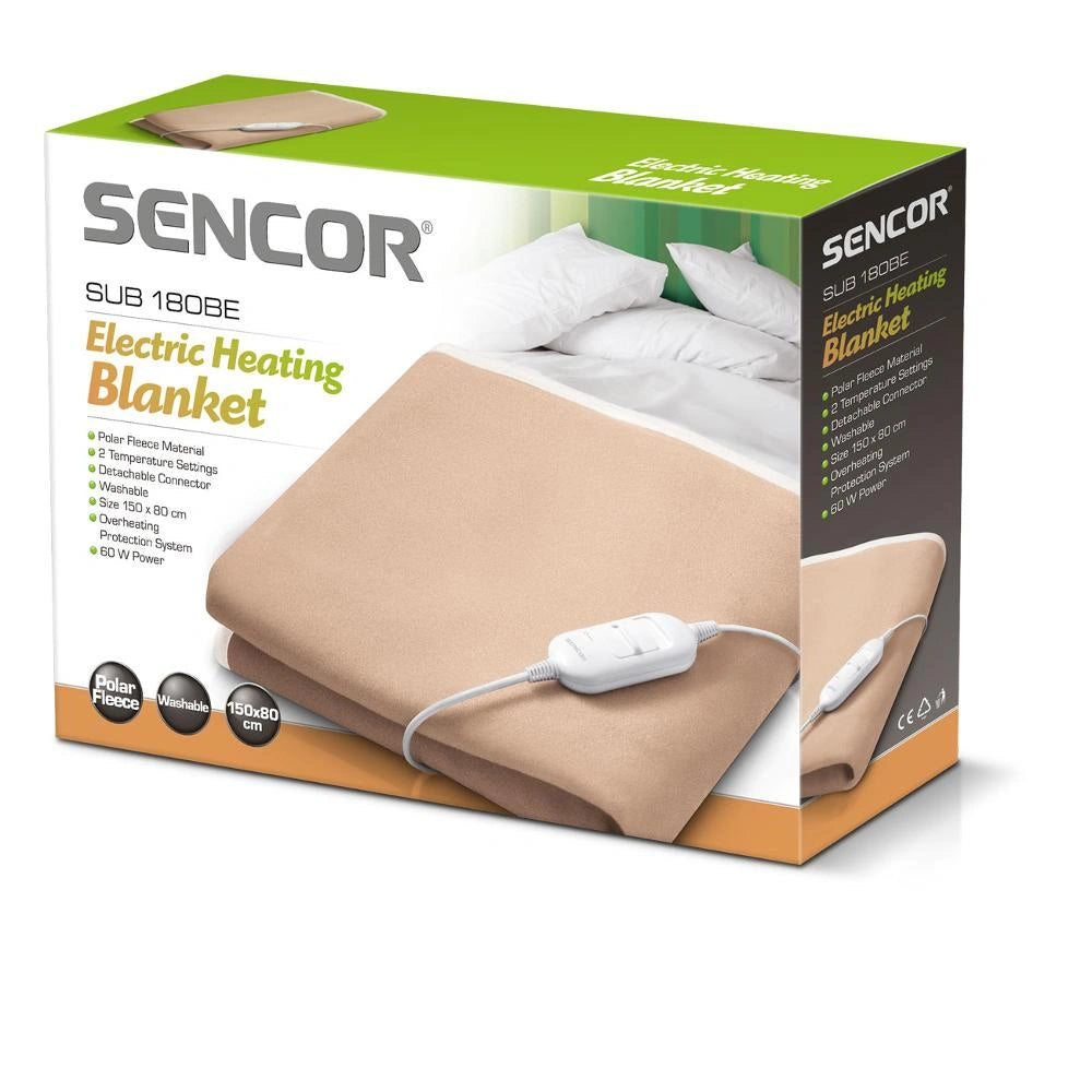 Ηλεκτρική Κουβέρτα (Υπόστρωμα) Sencor SUB 181BE Μονή 60W Μπεζ