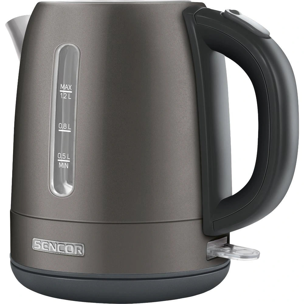 Βραστήρας Sencor SWK 1228BK 1.2lt 2150W 360° STRIX Ανοξείδωτος με Ένδειξη Στάθμης και Αφαιρούμενο Πλενόμενο Φίλτρο Μαύρος
