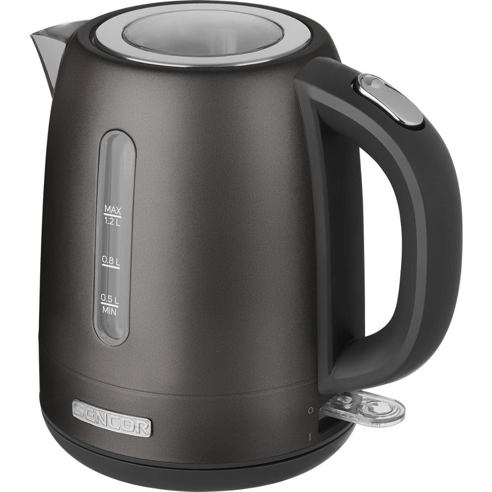Βραστήρας Sencor SWK 1228BK 1.2lt 2150W 360° STRIX Ανοξείδωτος με Ένδειξη Στάθμης και Αφαιρούμενο Πλενόμενο Φίλτρο Μαύρος