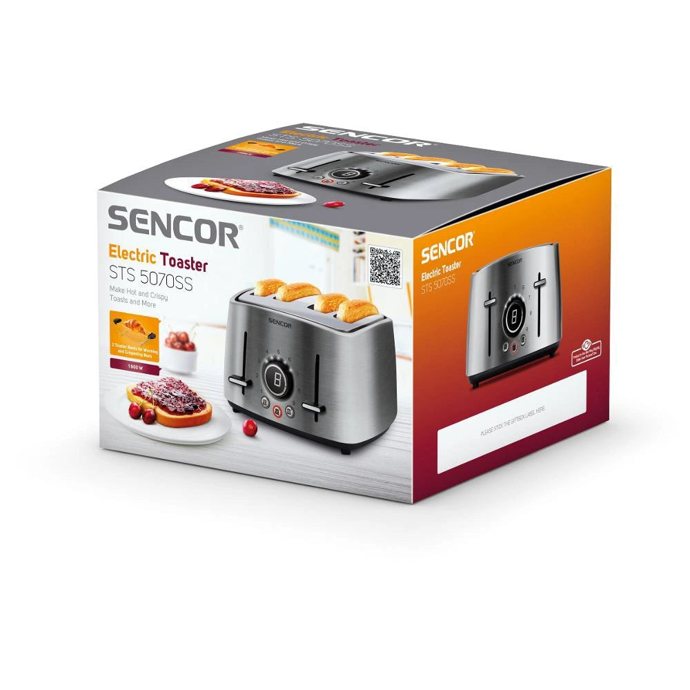 Φρυγανιέρα Sencor STS 5070SS 4 Θέσεων 1600W Stainless Steel Ασημί