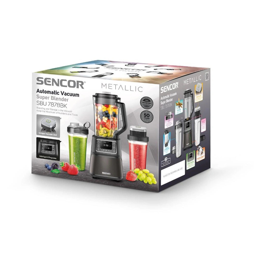 Μπλέντερ με Τεχνολογία Κενού Αέρος 1.5lt 1500W Sencor SBU 7878BK Μαύρο