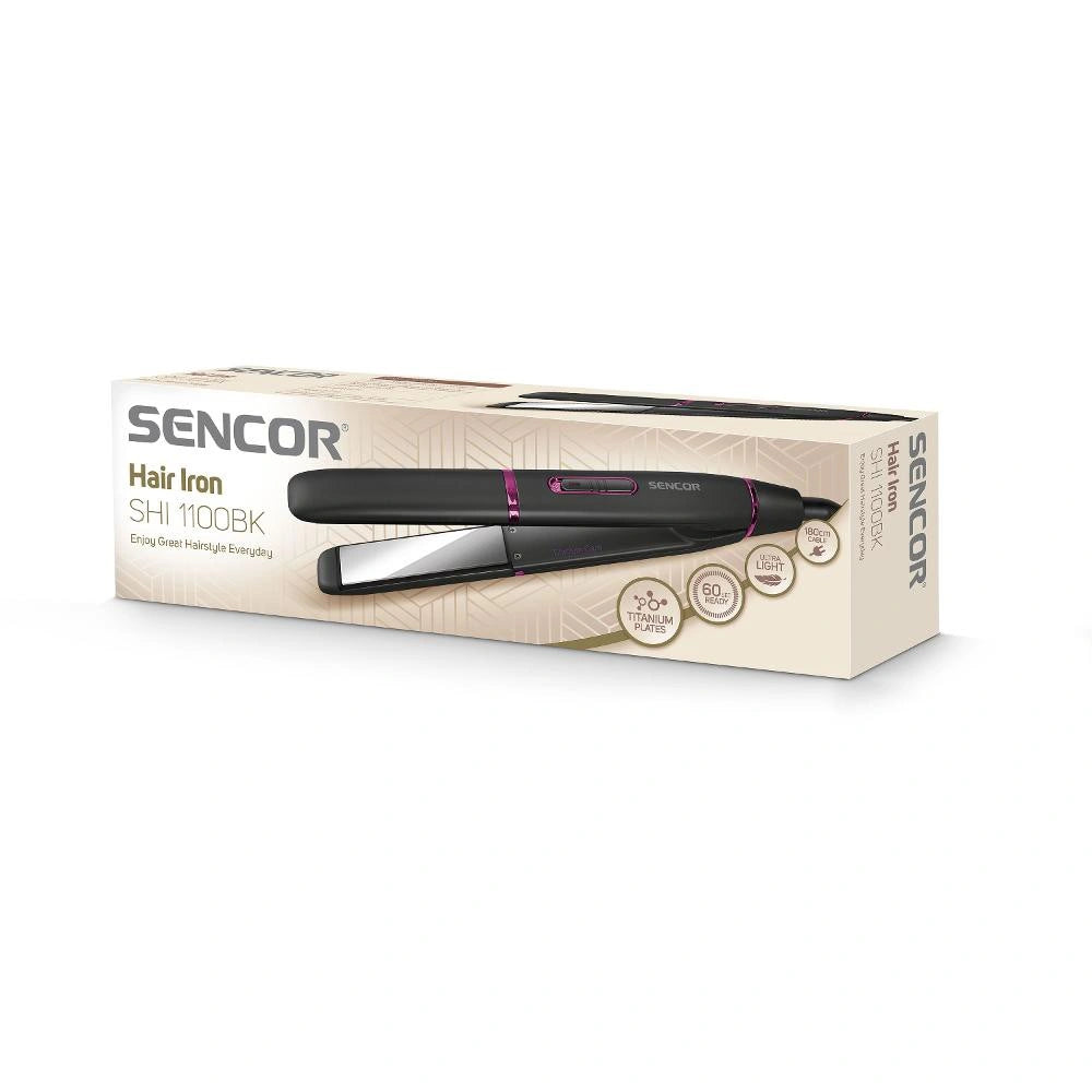 Πρέσσα Μαλλιών Sencor SHI 1100BK με Πλάκες Τιτανίου 45W