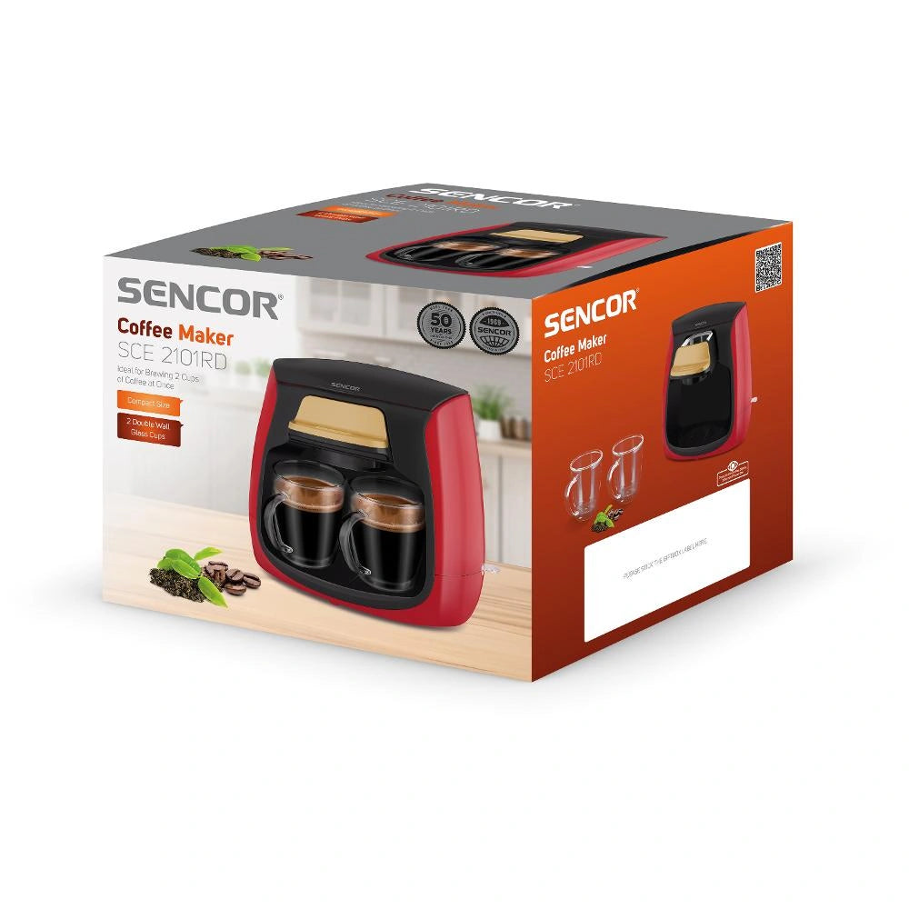 Καφετιέρα Φίλτρου Sencor SCE 2101RD 0.3L 500W Κόκκινη