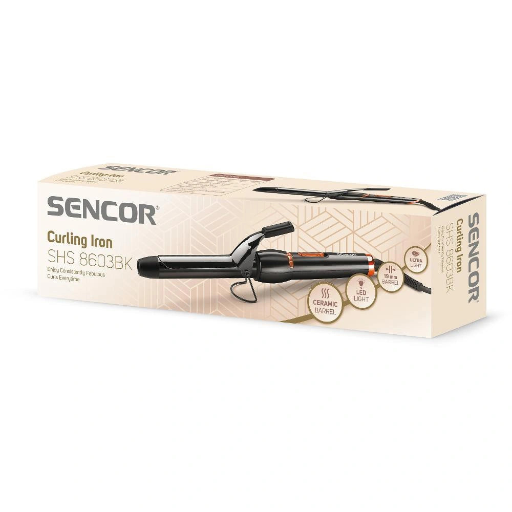 Ψαλίδι Μαλλιών Sencor SHS 8603BK 38W Κεραμικής Επιφάνειας 19mm και Ένδειξη Λειτουργίας LED Χρυσό