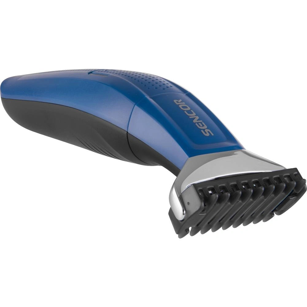 Επαναφορτιζόμενο Trimmer Sencor SHP 0450BK 500mAh με 3 Κεφαλές Διαφορετικού Μήκους Αθόρυβο Μοτέρ με Λεπίδες απο Ανοξείδωτο Ατσάλι Μπλε