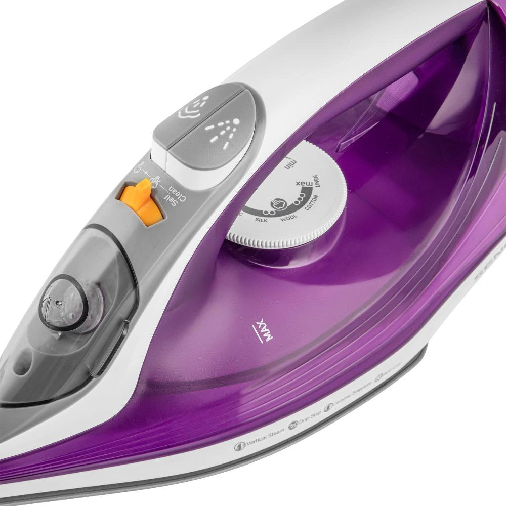 Σίδερo Ατμού Sencor SSI 5800VT 2400W 260ml με Κεραμική Πλάκα Drip-Stop Τεχνολογία και Πίεση Ατμού 120g/min Μωβ