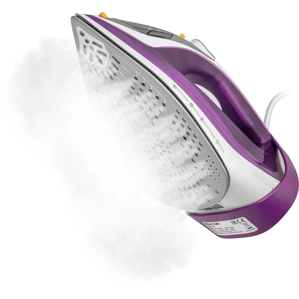 Σίδερo Ατμού Sencor SSI 5800VT 2400W 260ml με Κεραμική Πλάκα Drip-Stop Τεχνολογία και Πίεση Ατμού 120g/min Μωβ