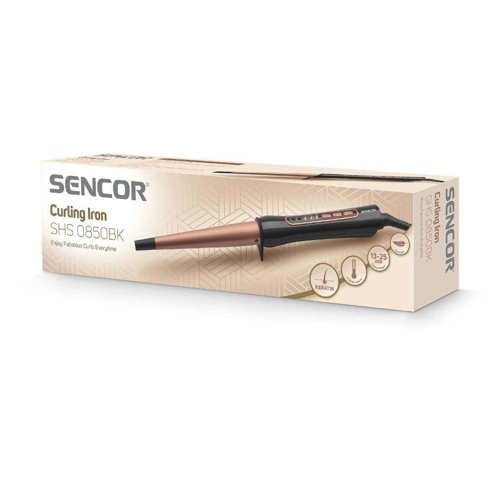 Ψαλίδι Μαλλιών Sencor SHS 0850BK 42W Keratin 19-25mm με 5 Ρυθμίσεις Θερμοκρασίας και Ένδειξη Λειτουργίας LED Μαύρο