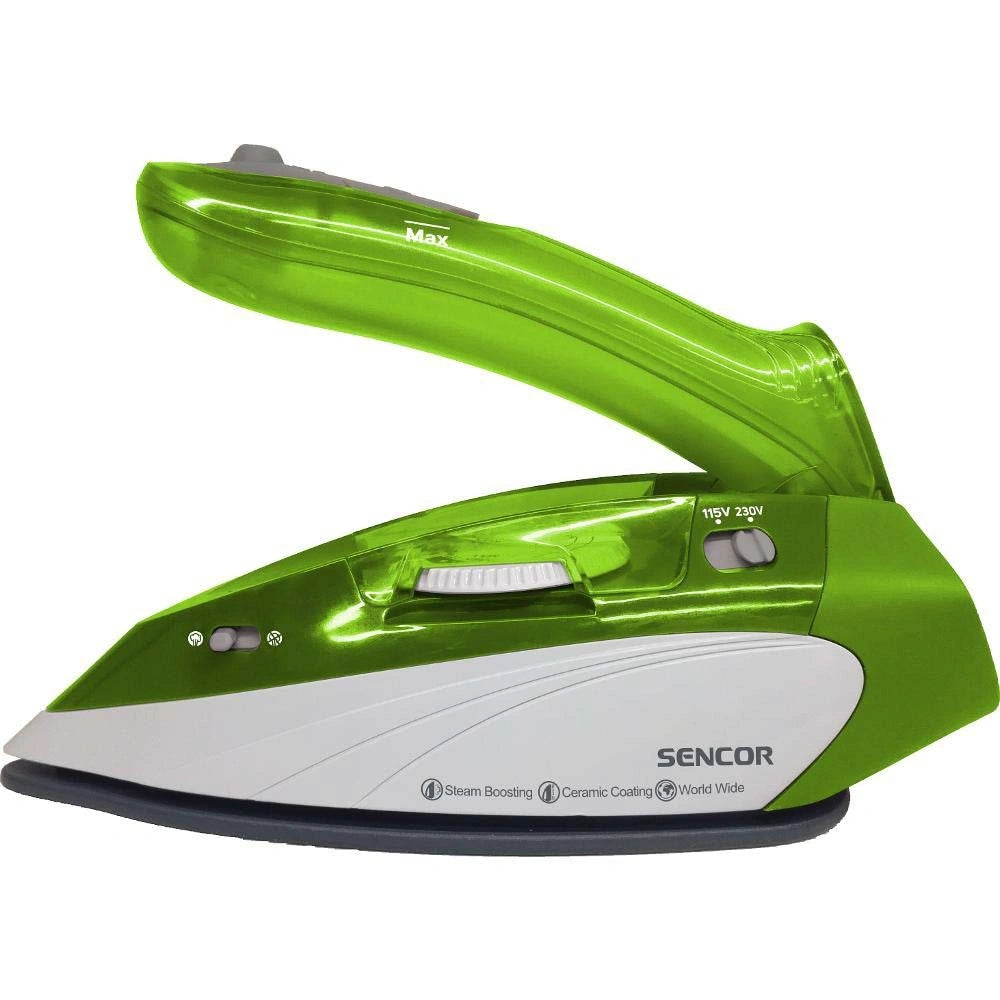 Σίδερο Ατμού Ταξιδίου Sencor SSI 1050GR 1100W 75ml με Αναδιπλούμενο Χερούλι Κεραμική Πλάκα και Πίεση Ατμού 70g/min Πράσινο