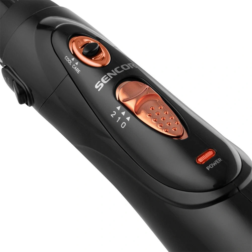 Ηλεκτρική Βούρτσα Μαλλιών Sencor SHS 8401BK 1000W Keratin με 5 Εναλλάξιμα Εξαρτήματα και 2 Επιλογές Θερμοκρασίας