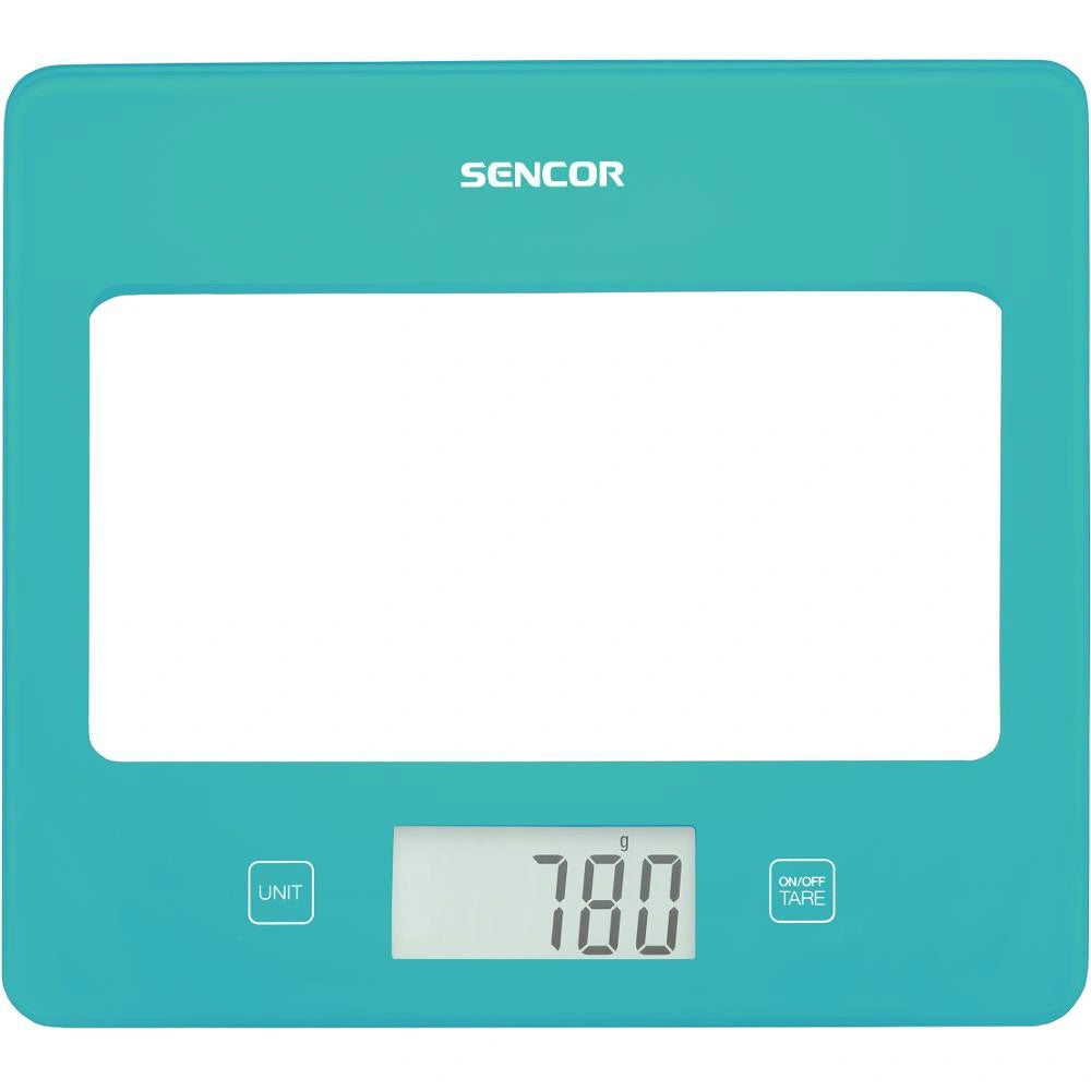 Ζυγαριά Κουζίνας 5kg UltraSlim Glass Sencor SKS 5037TQ Τιρκουάζ