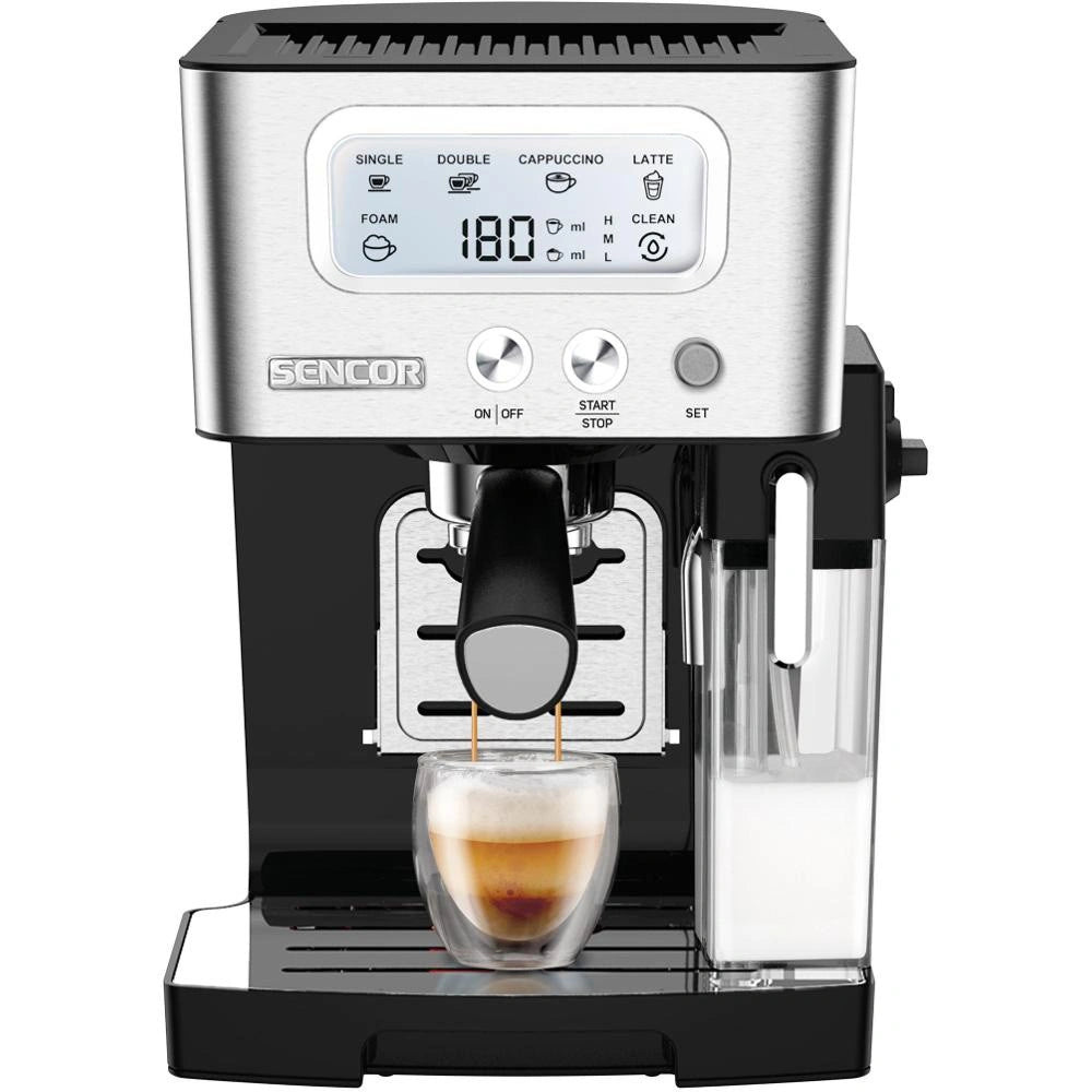 Μηχανή Espresso Ημιαυτόματη 15Bar 1.450W Sencor SES 4090SS Ασημί