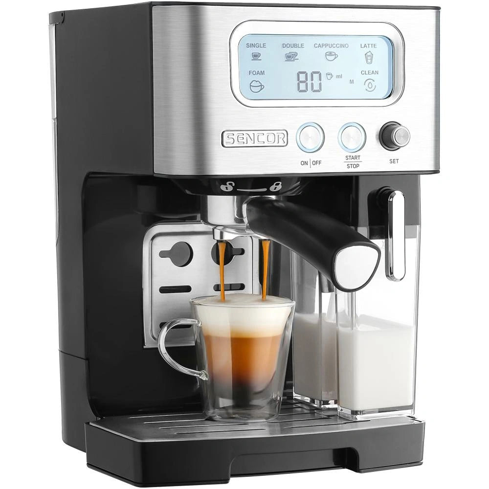 Μηχανή Espresso Ημιαυτόματη 15Bar 1.450W Sencor SES 4090SS Ασημί