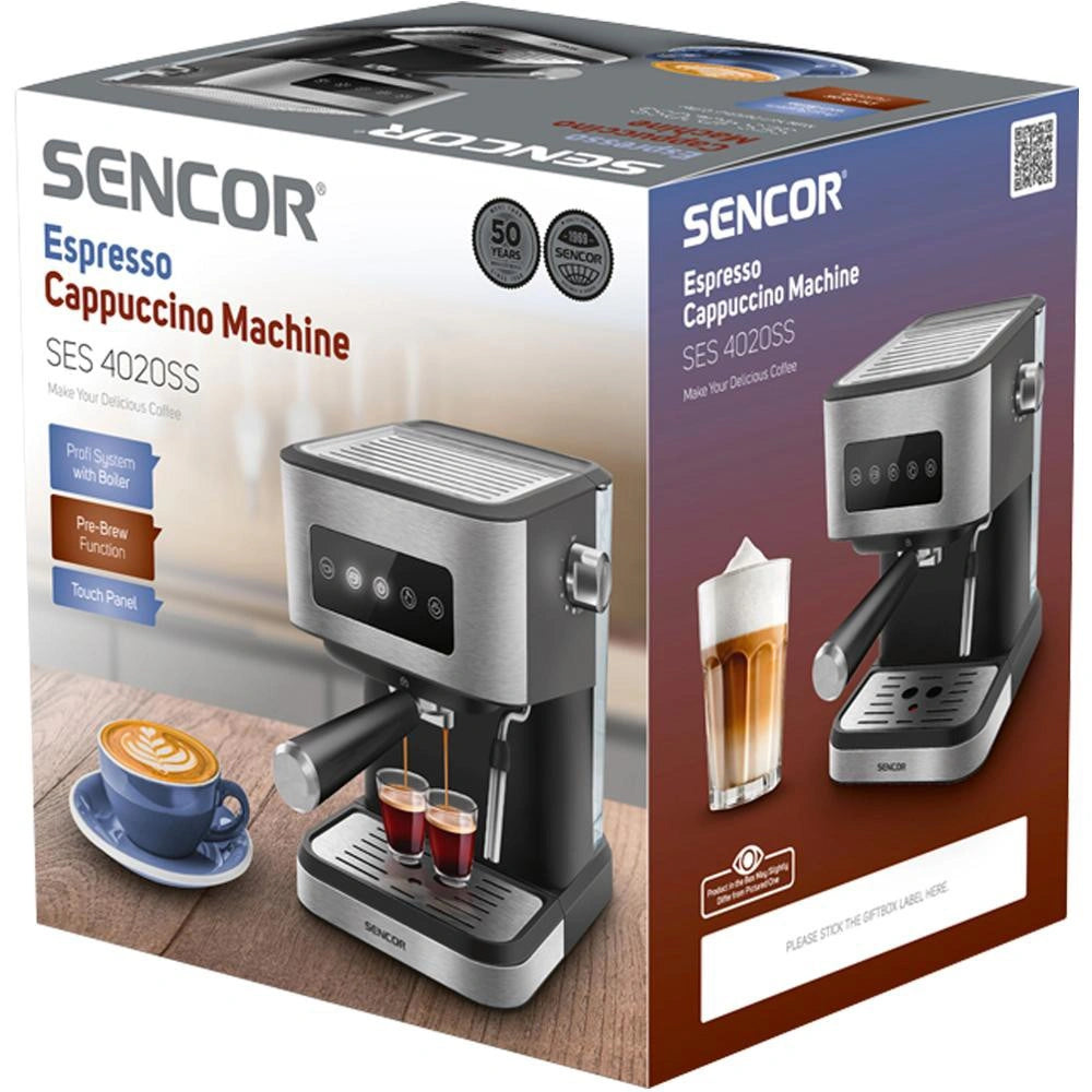 Μηχανή Espresso 20Bar 1.5lt Sencor SES 4020SS Ασημί