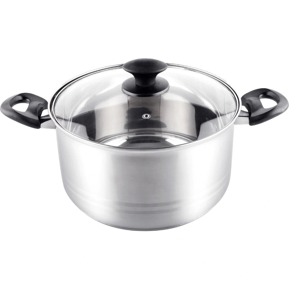 Κατσαρόλα LEGER SS 24x13,5cm 6,1lt Stainless Steel Lamart LTB2413 Ασημί