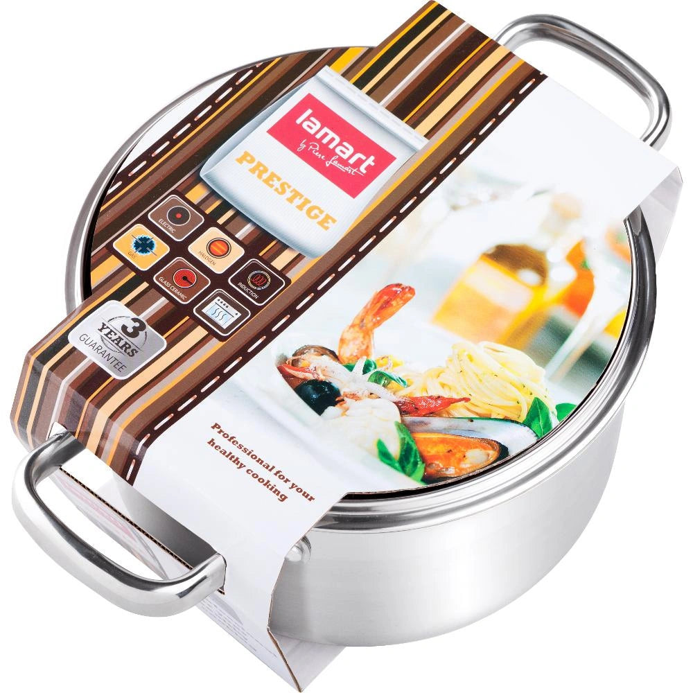 Κατσαρόλα PRESTIGE SS22x12,5cm 4,6lt Stainless Steel Lamart LTSS2212