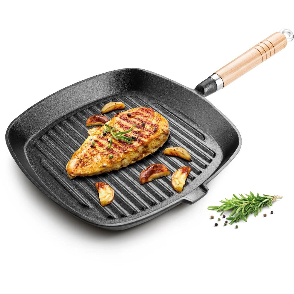 Τηγάνι Γκριλιέρα IRON από Μαντέμι 24cm Lamart LT1063 Μαύρο
