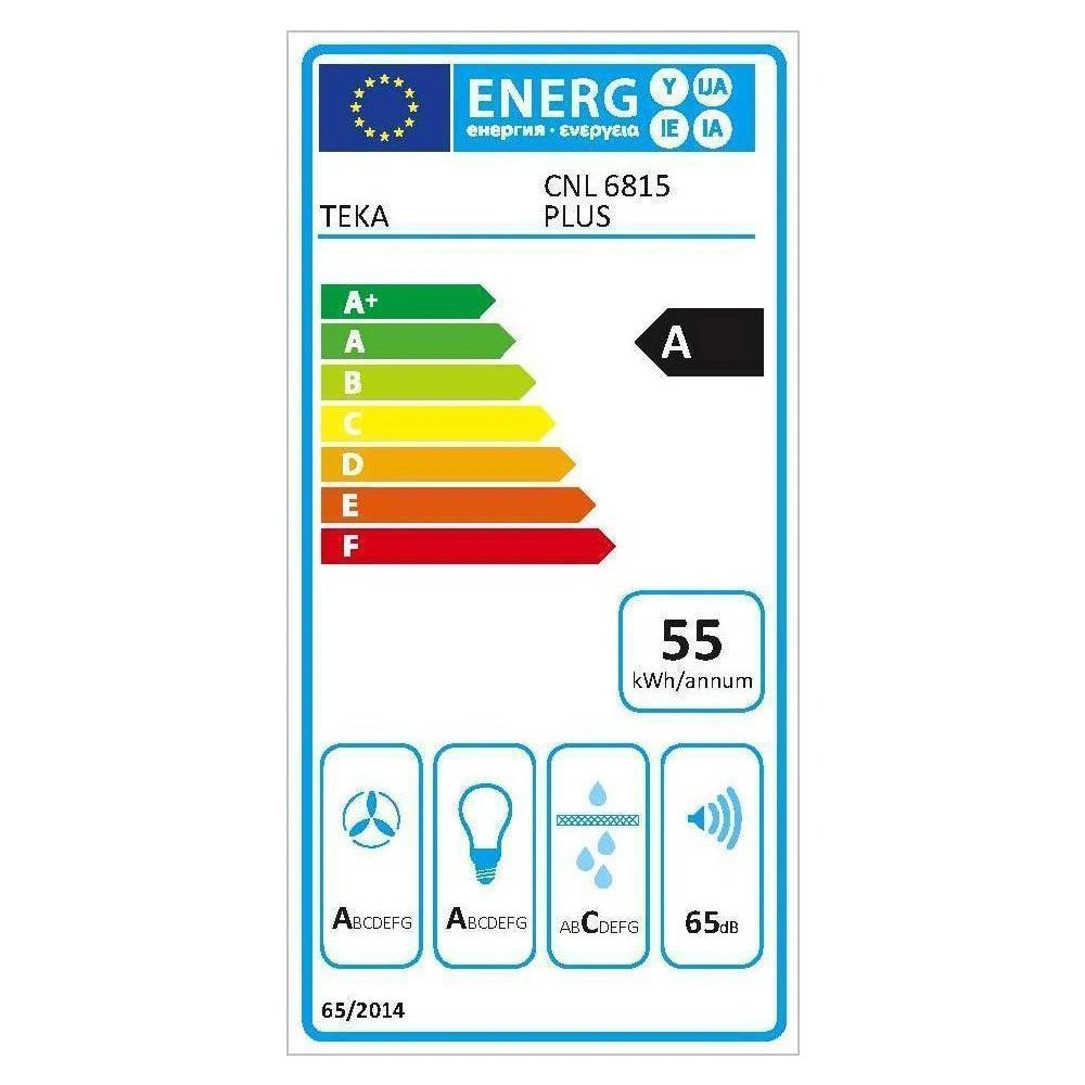 Συρόμενος Απορροφητήρας TEKA EcoPower 5+1 Ταχύτητες 730m3/h 60cm CNL 6815 PLUS Ασημί 40436840