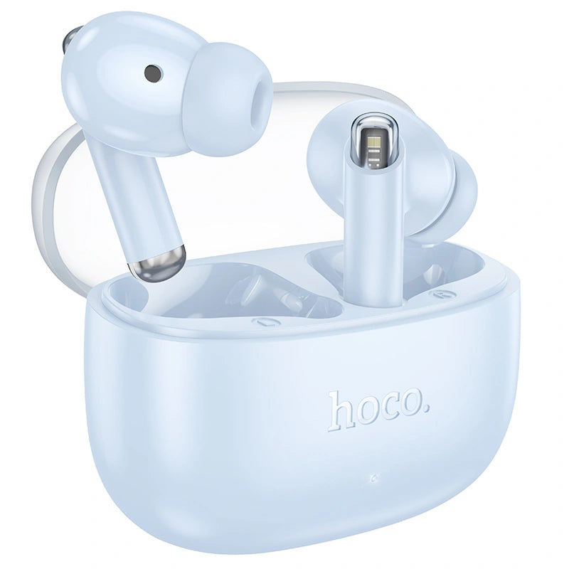 Wireless Hands Free Hoco EQ12 Rima TWS V5.3 350mAh 7 Ώρες Λειτουργίας με Πλήκτρο Ελέγχου και Συμβατό με Siri Μπλε