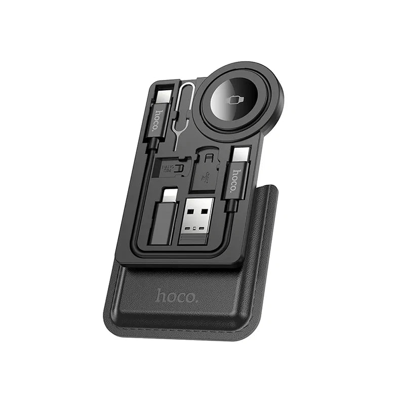 Set Ασύρματου Φορτιστή Hoco CW58 για iWatch 1-9/SE Ultra με Καλώδιο USB-C σε USB-C 15cm και Αντάπτορες USB-A / Lightning
