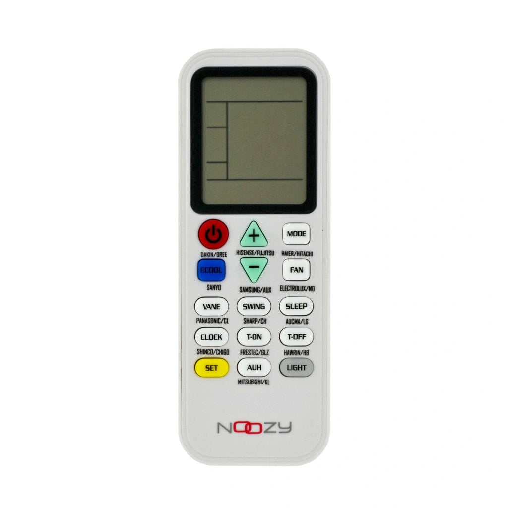 Τηλεχειριστήριο Universal Noozy RC5 για Κλιματιστικά Έτοιμο για Χρήση Χωρίς Προγραμματισμό με Φωτιζόμενη Οθόνη
