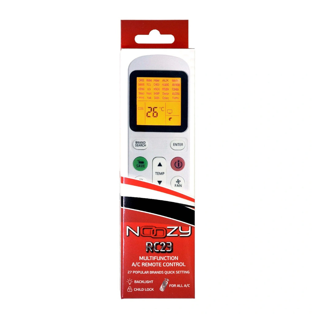 Τηλεχειριστήριο Universal Noozy RC23 για Κλιματιστικά με Λειτουργία Κλειδώματος για Παιδιά και Φωτιζόμενη Οθόνη