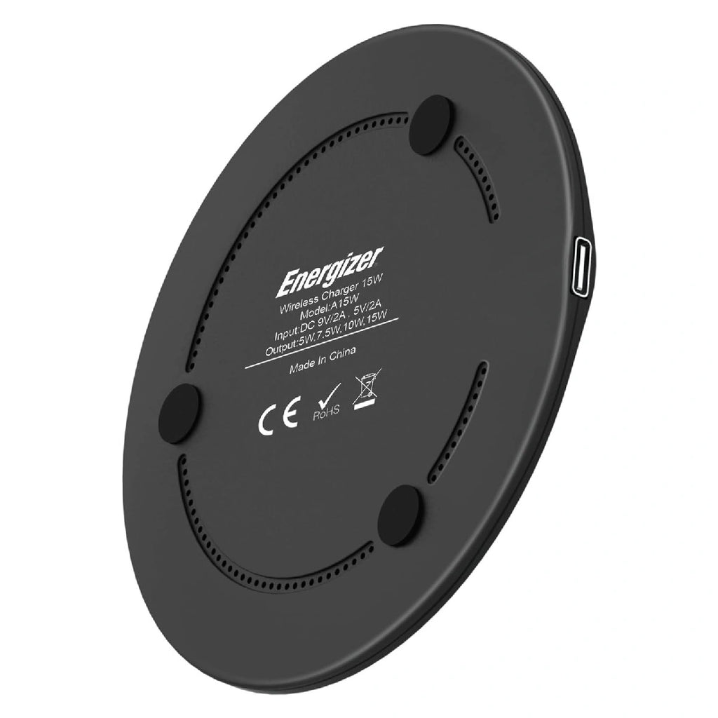 Ασύρματος Φορτιστής Energizer A15W 15W με καλώδιο USB-C 1m Μαύρος
