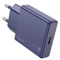 Φορτιστής Ταξιδίου Hoco N44 Biscuit Ultra Thin USB-C PD30W QC3.0A Fast Charge GaN Tech Titanium Blue