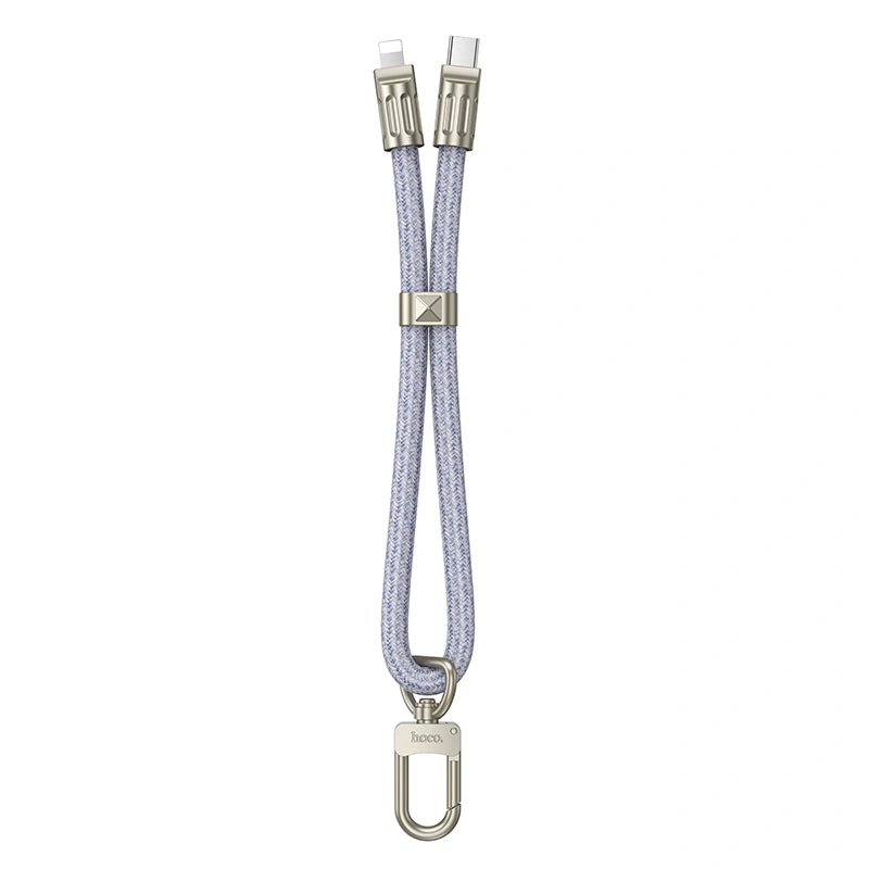 Hoco GH5 Καλώδιο Φόρτισης/Λουράκι Καρπού USB-C σε Lightning  PD20W Braided Μπλε 22cm