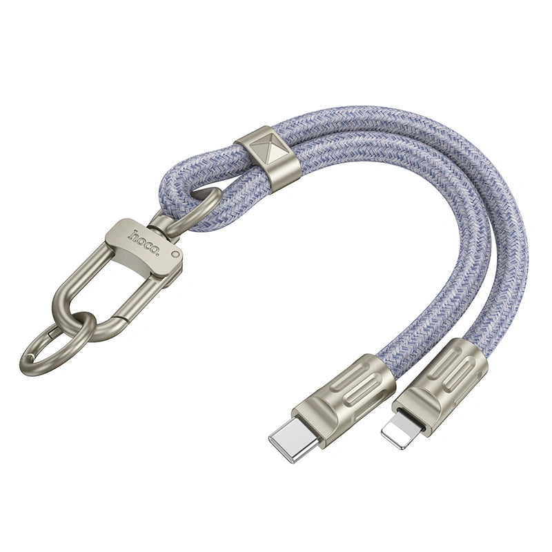 Hoco GH5 Καλώδιο Φόρτισης/Λουράκι Καρπού USB-C σε Lightning  PD20W Braided Μπλε 22cm