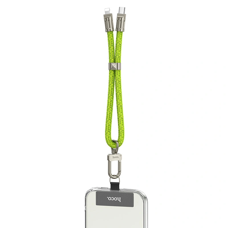 Hoco GH5 Καλώδιο Φόρτισης/Λουράκι Καρπού USB-C σε Lightning PD20W Braided Πράσινο 22cm