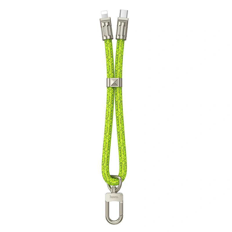 Hoco GH5 Καλώδιο Φόρτισης/Λουράκι Καρπού USB-C σε Lightning PD20W Braided Πράσινο 22cm