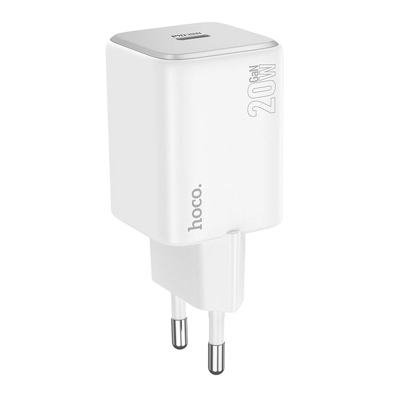 Φορτιστής Ταξιδίου Small Body Hoco N40 Mighty USB-C PD20W GaN Tech Λευκός