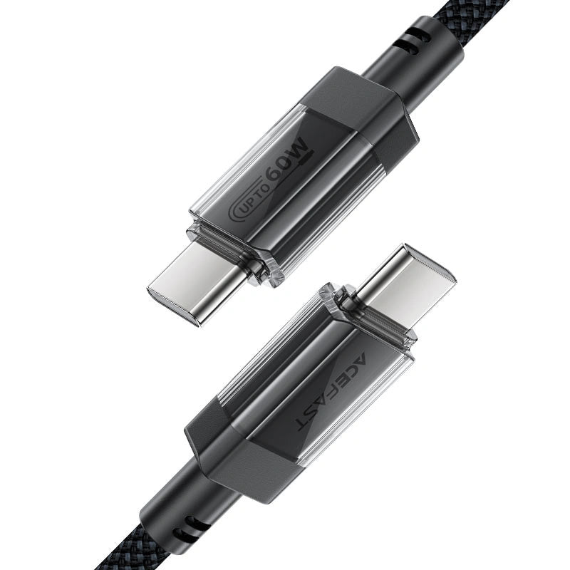 Καλώδιο Acefast C12-03 USB-C σε USB-C PD60W 3A Braided Μαύρο 1.2m
