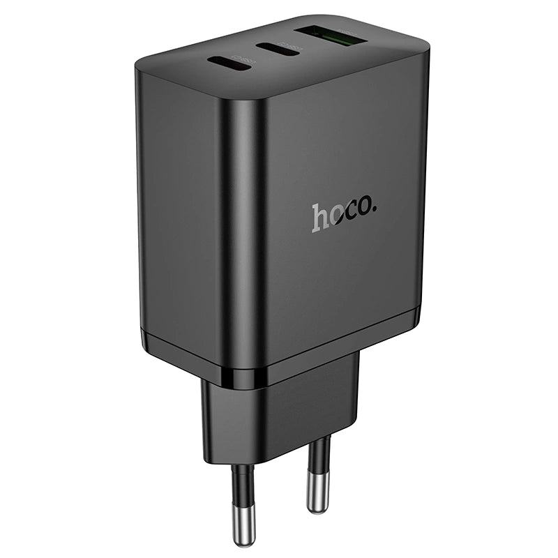 Φορτιστής Ταξιδίου Hoco N50 Scenery GaN Tech PD45W με 2xUSB-C και 1xUSB-A  Μαύρος