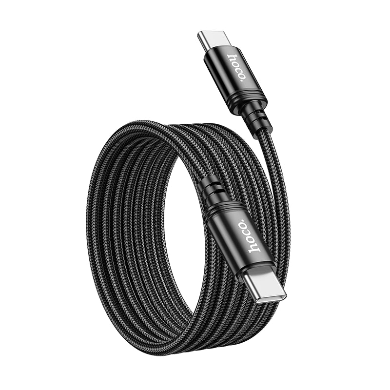 Καλώδιο Σύνδεσης Hoco X89 Wind USB-C σε USB-C 60W Braided Μαύρο 2m