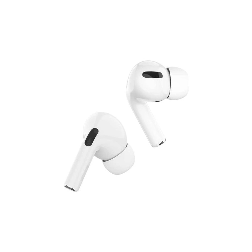 Wireless Hands Free Hoco. DES08 Plus TWS V5.0  300mAh και 3h Ώρες Λειτουργίας Λευκά με Μαύρο Silicon Sleeve