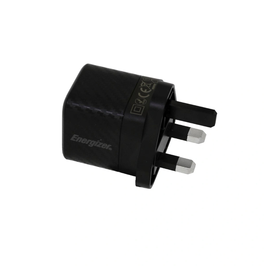 Φορτιστής Ταξιδίου Energizer Fast Charge με USB-C 30W  Μαύρος με UK Plug