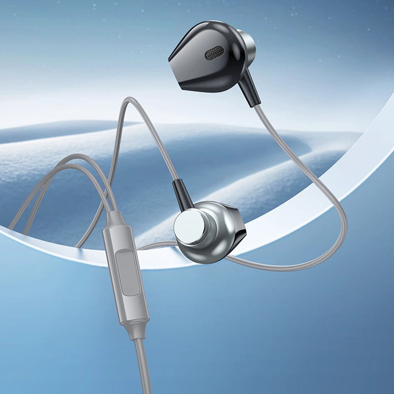 Hands Free Hoco M125 Smart Earphones Stereo 3.5mm με Μικρόφωνο και Πλήκτρο Λειτουργίας 1.2m Γκρι
